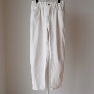 H&M elasticated waist denim - cream - SZ 8